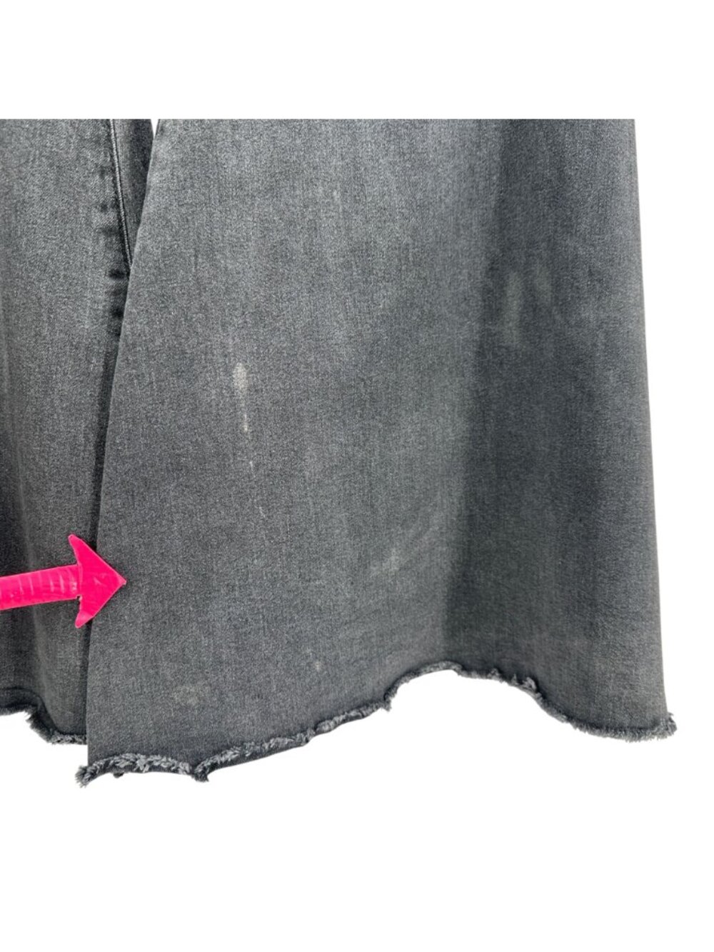 Free People Womens 29 Jeans We The Free Float On Flare Distressed Black Raw Hem - Picture 8 of 14